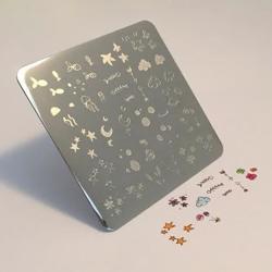 Mini Sea & Stars doodle (CjS-17), Clear Jelly Stamper, stampingplade